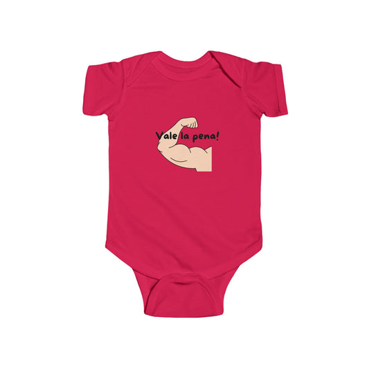 Infant Bodysuit with 'Vale la pena!' Design - Cute Baby Apparel for Celebrations